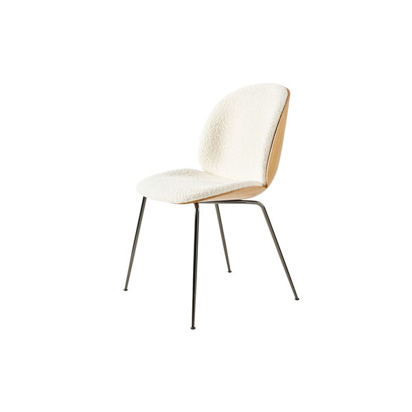 Beetle Dining Chair Front Upholstered, Karakorum 001/black chrome, GUBI