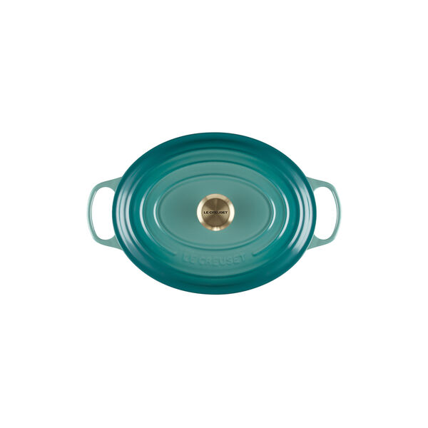 Signature cast iron oval casserole &Oslash; 31 cm, bleu riviera, Le Creuset