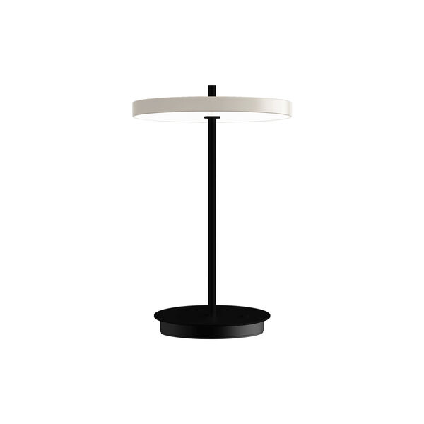 Asteria Move Portable Lamp, pearl white/black stem, UMAGE