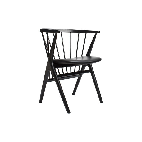 Sibast No 8 Dining Chair, black lacquered oak/black, Sibast Furniture