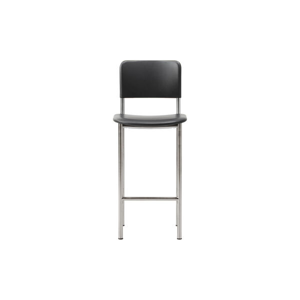 Plan Barstool Fully Upholstered, brushed steel/Omni 301, Fredericia Furniture