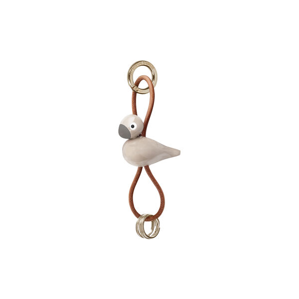 Bird Keychain with Natural Leather, sand, Kay Bojesen Denmark