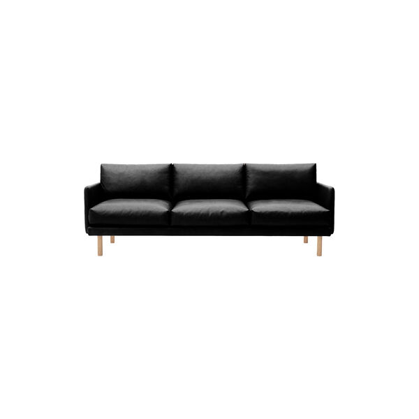 Emo 3 Seater Sofa, SemiAni Black/naturolieret eg, Bruunmunch Furniture