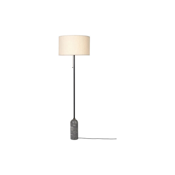 Gravity Floor Lamp, grey marble/canvas, GUBI