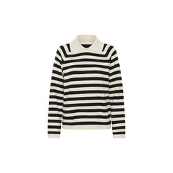 MadieIW Polo, black / whisper white stripe, InWear