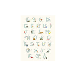 Alphabeth Blue Danish Poster, ViSSEVASSE