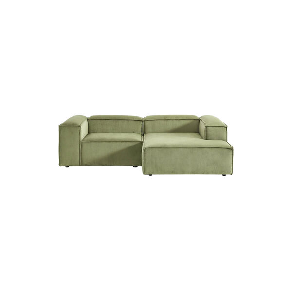 Lennon Modular Corner Sofa, corduroy olive green, Westwing Collection