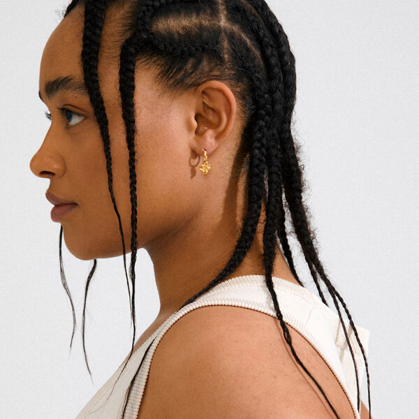 LUIS earrings, gold plated, Pilgrim