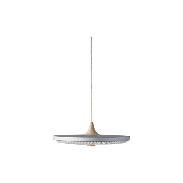 Soleil Pendant with Paper Shade, silver cloud/oak, LE KLINT