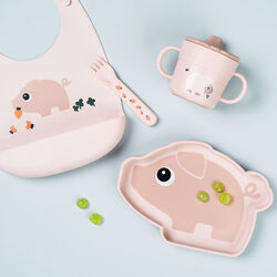 Pigee Silicone Bib, powder, Done by Deer