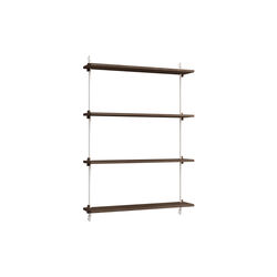 Wall Shelving Medium, smoked oak/white, MOEBE