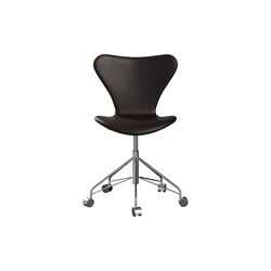Series 7&trade; 3117 Fully Upholstered Office Chair, Grace Black, Fritz Hansen