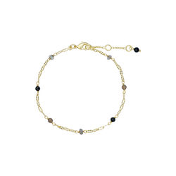 Lina bracelet, gold plated/black combo, Pure by Nat