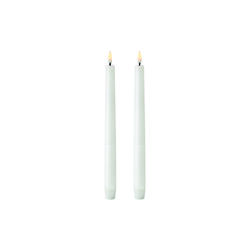 LED Classic Taper Candle 25 cm 2 pcs, nordic white, Uyuni Lighting