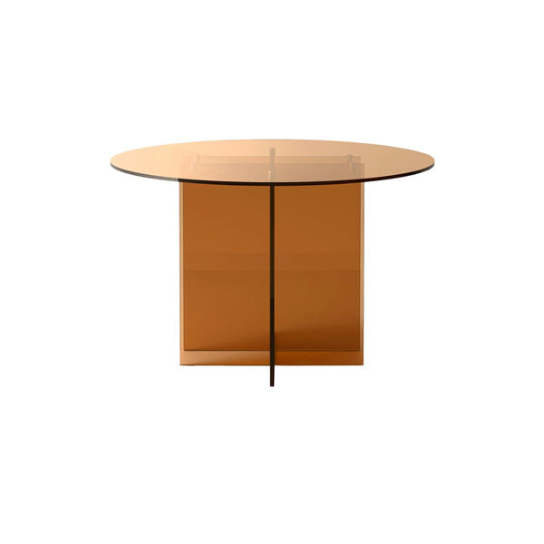 Anouk Glass Table, brown transparent, Westwing Collection