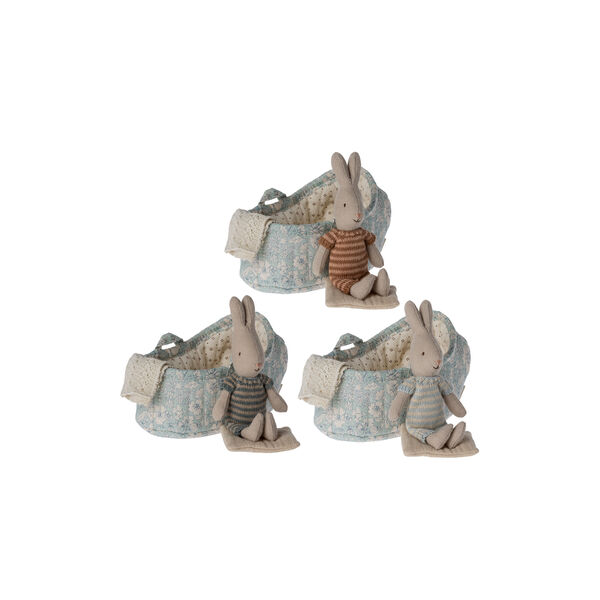 Bunny&nbsp;in&nbsp;Carry&nbsp;Cot, blue, Maileg