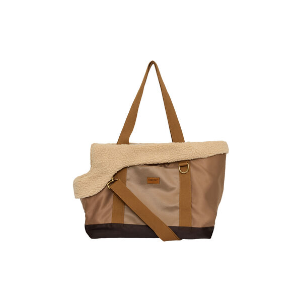 Dog bag with teddy inner lining, aspen, Drew's Dogwear