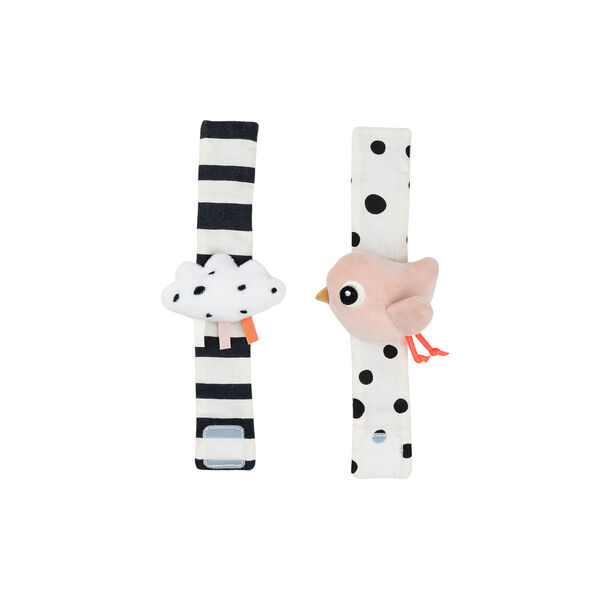 Happy Clouds Wrist Rattle Set 2-pack, powder, Done by Deer
