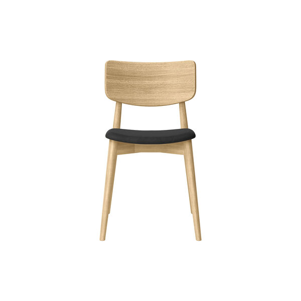 Chiara Dining Chair, Davos 0522 Black/hvidolieret eg, Bruunmunch Furniture
