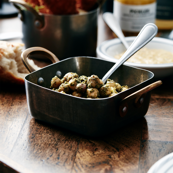 NVPresentation roasting dish, silver finish, Nicolas Vah&eacute;