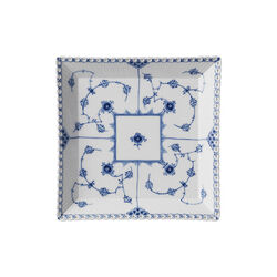 Blue Fluted Full Lace Large Square Dish 21 cm, Royal Copenhagen