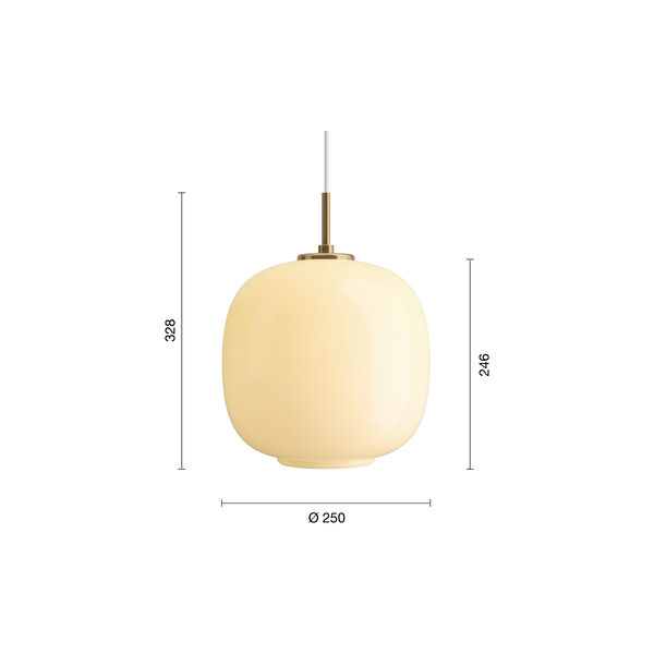 VL45 Radiohus Pendant, pale yellow VL45 Radiohus Pendant, pale yellow, Louis Poulsen