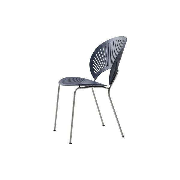 3398 Trinidad Chair, nordic blue/chrome, Fredericia Furniture