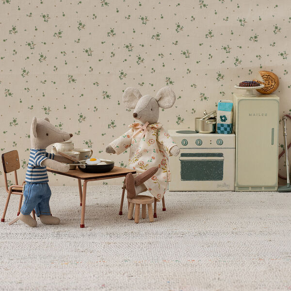 Mouse Table and Chair Set, dark powder, Maileg