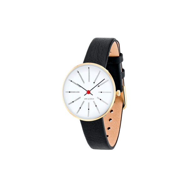 Bankers Wrist Watch, white/gold/black Bankers Wrist Watch, white/gold/black, Arne Jacobsen Watches