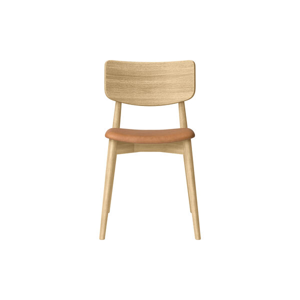 Chiara Dining Chair, Davos 2758 Brandy/hvidolieret eg, Bruunmunch Furniture