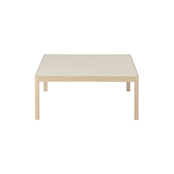 Workshop Coffee Table, warm grey linoleum/oak, Muuto