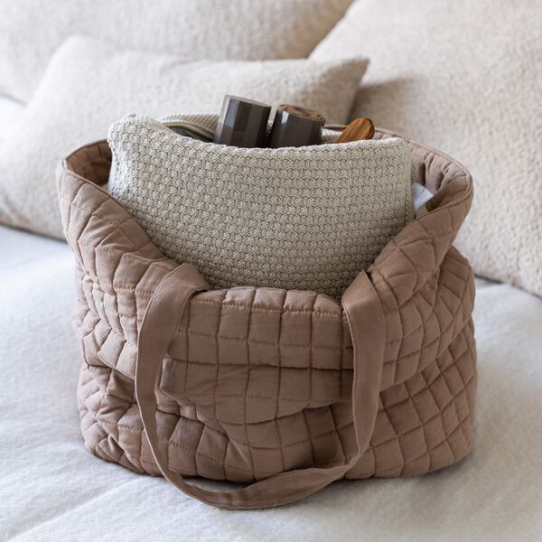 Knitted Toilet Bag Petra, beige melange Knitted Toilet Bag Petra, beige melange, By LOHN