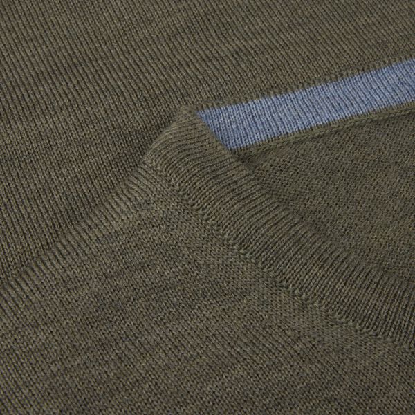 Sweater Knitted Crew Neck With Patch Merino Wool, green, Stenstr&ouml;ms