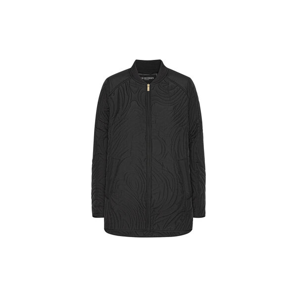 Short Quilt Jacket With Rib, black, Ilse Jacobsen Hornb&aelig;k