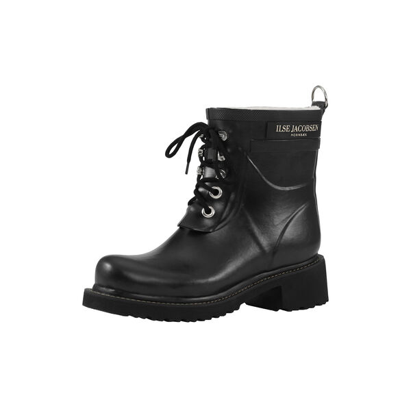 Short Rubber Boots, black black, Ilse Jacobsen Hornb&aelig;k