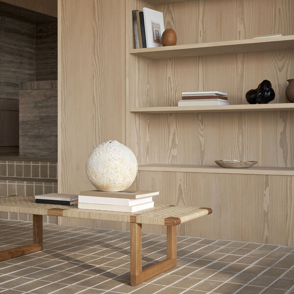 BM0488L Table Bench, oiled oak/rattan, Carl Hansen & Søn