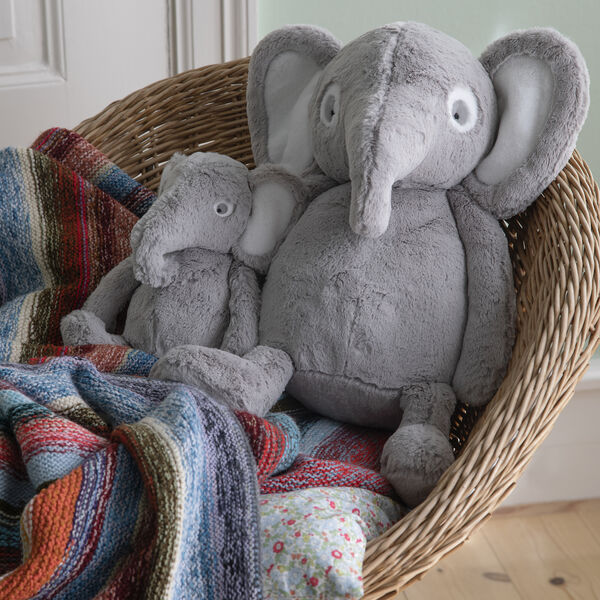 Finley the Elephant Soft Toy, grey, Sebra