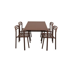 Bliss Dining Table Rectangular incl. 4 Bliss Chairs, desert red, Cane-line