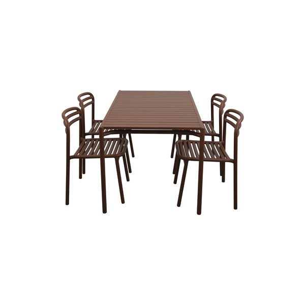 Bliss Dining Table Rectangular incl. 4 Bliss Chairs, desert red, Cane-line
