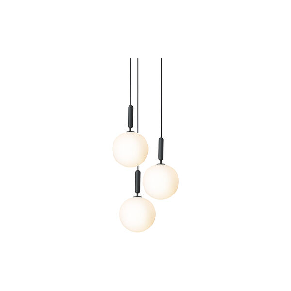 Miira 3 Large Pendant, rock grey/opal, Nuura