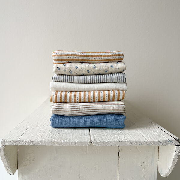 Muslin Cloth Printed 2-pack, classic stripes blue, Cam Cam Copenhagen