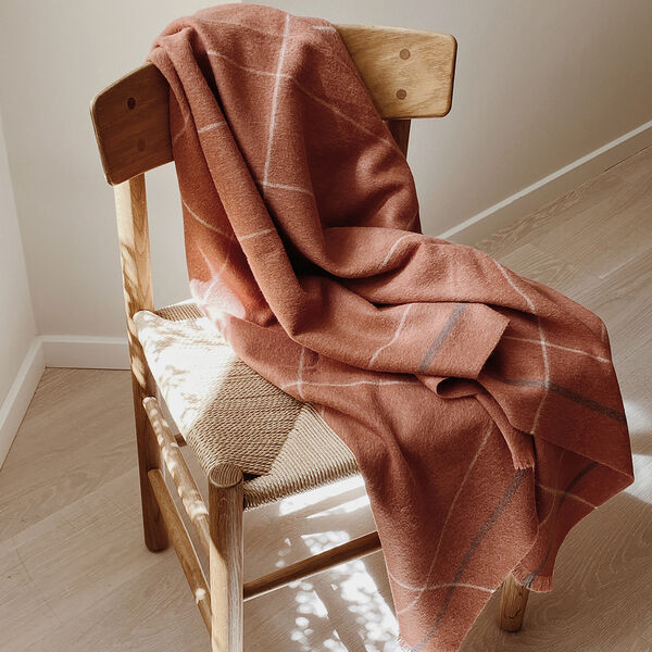 Square Throw, rusty red Square Throw, rusty red, ELVANG