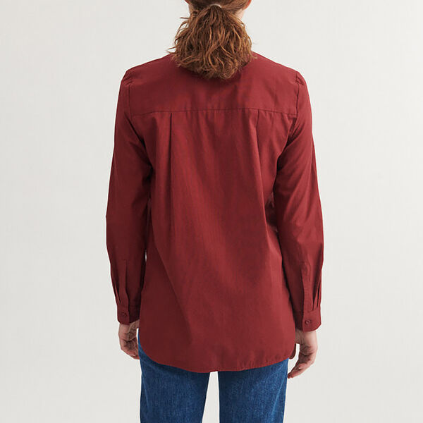 Vilde Classic Shirt, bordeaux truffle, Basic Apparel