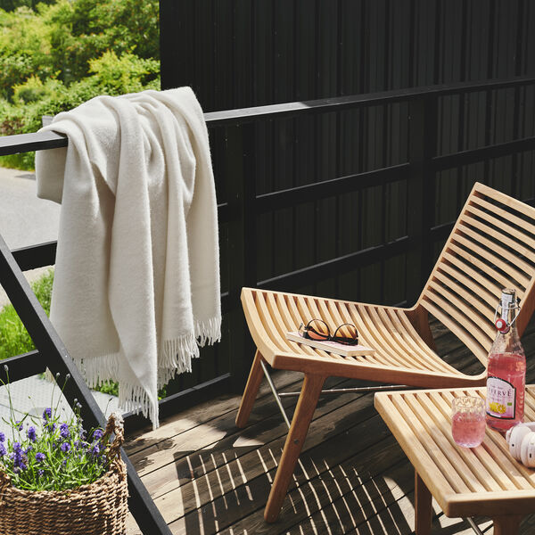 Sams&oslash; Throw, 00100 white, Silkeborg Uldspinderi