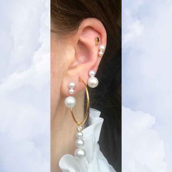 White Moon Stud, The Earring Shop