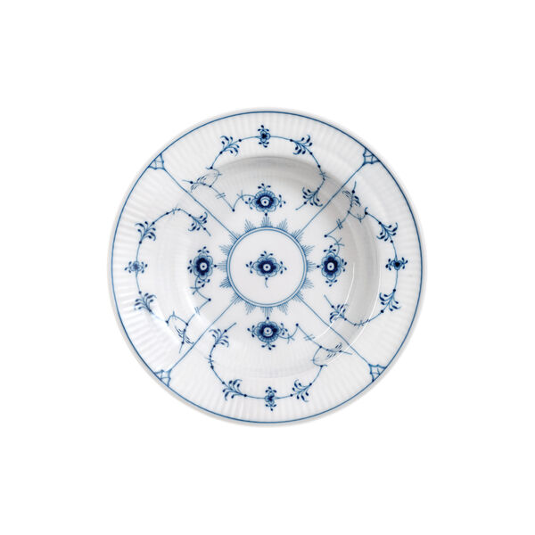 Blue Fluted Plain Deep Plate Ø 17 cm, Royal Copenhagen