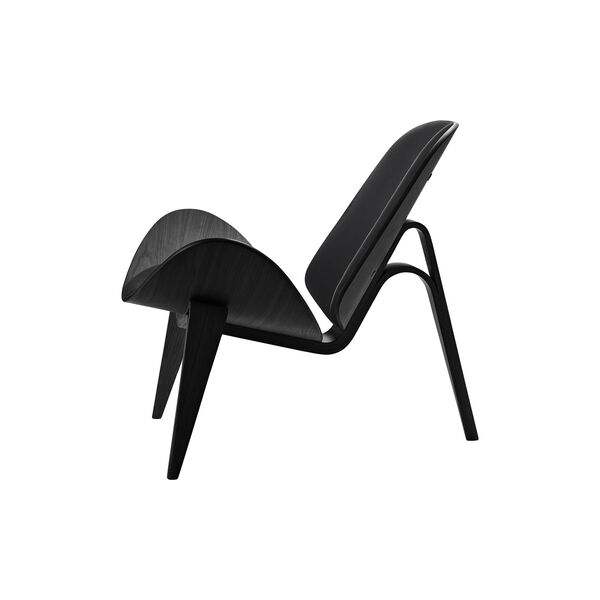 CH07 Shell Chair, black lacquered beech/black, Carl Hansen & S&oslash;n