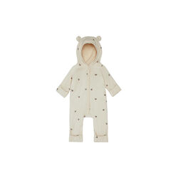 Newborn Onesie with Hood, cherry, Konges Sløjd