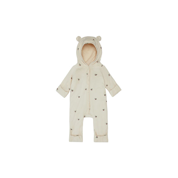 Newborn Onesie with Hood, cherry, Konges Sløjd