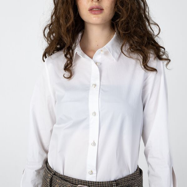 Shirt with sleeve detail, white, Coster Copenhagen